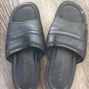 Black slippers